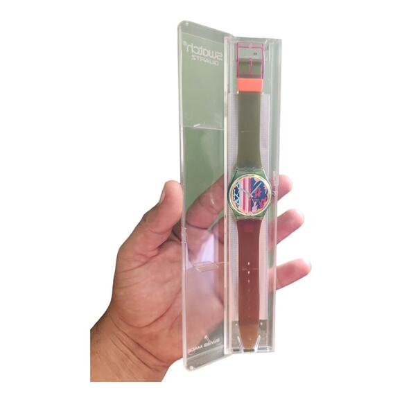 New Swatch Watch KASBAH GL104 retro Funky watch in original case with paperwork - Picture 2 of 6